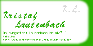 kristof lautenbach business card